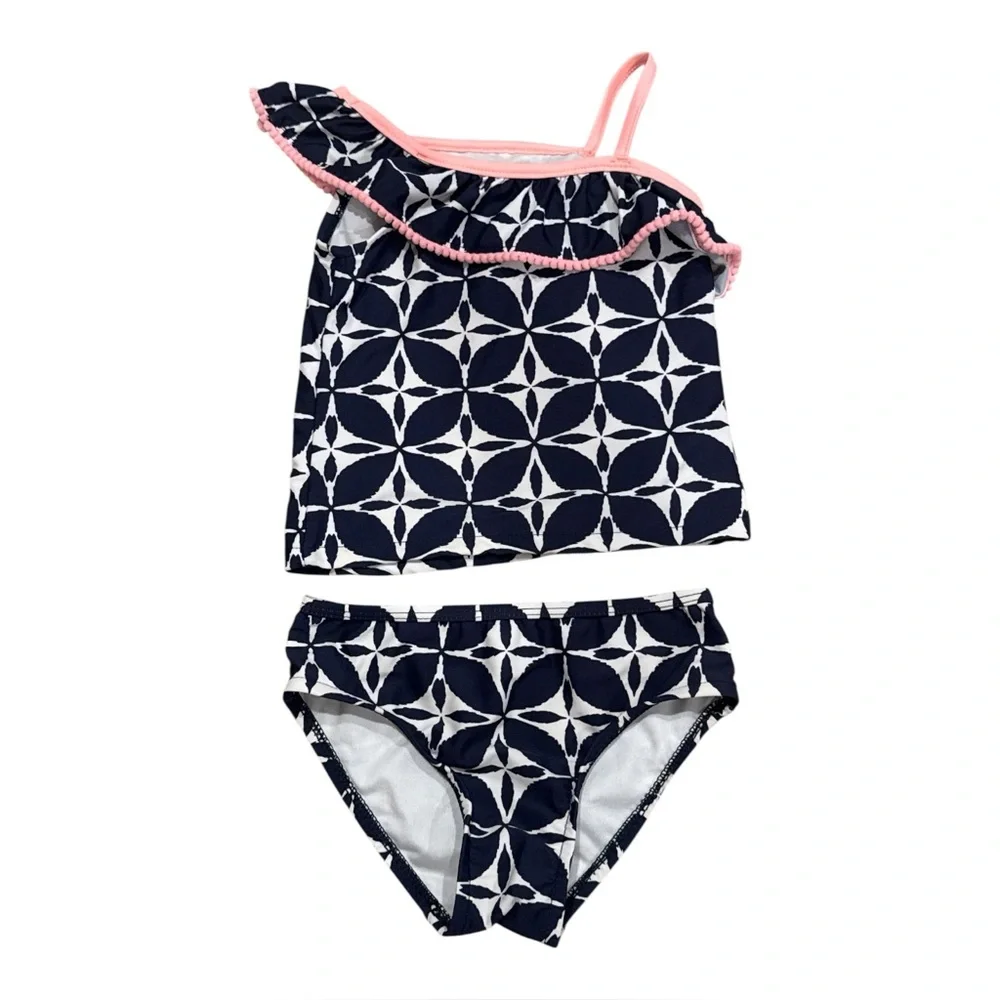 Carter's‎ Toddler Girls' One-Shoulder Tankini Swimsuit Set, Navy, Size 3T